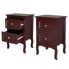 Karl Home 15.75in. W Country Style Two-Drawer Nightstand- Set of 2 - 2 of 2