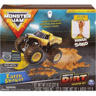 Monster Jam, Earth Shaker Monster Dirt Starter Set, Featuring 8oz of Monster Dirt and Official 1:64 Scale Die-Cast Monster Jam Truck Kids Toys