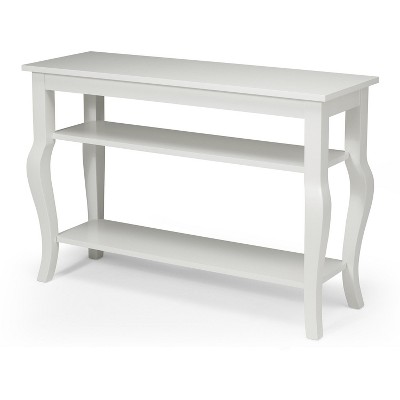 Kate and Laurel Lillian Rectangle Wood Console Table, 44x15x30, White