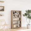 vidaXL Brown 5-Tier Bookcase- Solid Acacia Wood with Brushed Finish- 31.5"x11.8"x55.1" - 2 of 4