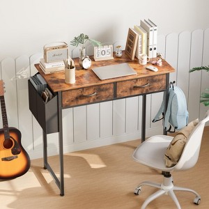 NicBex Industrial Style Home Office Storage Computer Desk with Drawers/Shelves,Small Sthdent Writing Desk with for Study,Office,Studio - 1 of 4