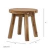VYNXARIA 16x16" Round Side Table, Solid Wood - 2 of 4