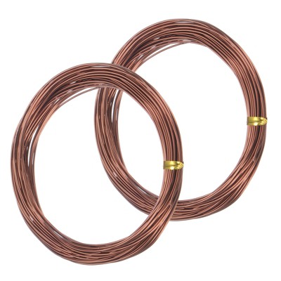 Unique Bargains Anodized Aluminum Bonsai Tree Training Wire 2 Rolls