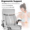 NicBex Luxury Velvet Boss Chair High-End Swivel Office Chair with Adjustable Height,Ergonomics 360°Swivel Chair with Curved Back for Office&Study,Gray - 3 of 4