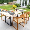 Nordic Teak Natural Indoor/Outdoor Dining Chair - Beige - 3 of 4