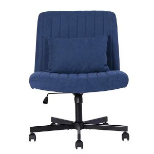 NicBex Adjustable Height Velvet Home Office Chair with Pillow and Wheels for Work Study Vanity - 1 of 2