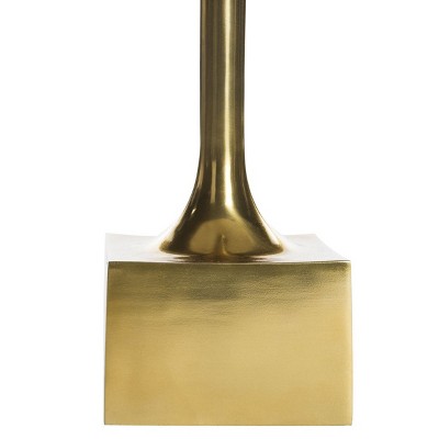 Corvus 16" Antique Brass Round Metal Side Table