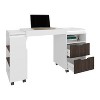NicBex Modern Minimalist Computer Desk with Drawers & Shelves,Teens Student Writing Desk,Home Office Desk for Study,Studio - 4 of 4