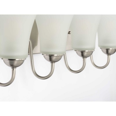 Classic Brushed Nickel 4-Light Bath Vanity Fixture