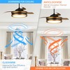 Parrot Uncle 52" Modern Black LED Fandeliers Smart Ceiling Fan, Works with Google Home/Alexa/Tuya - 4 of 4