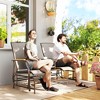 Outdoor 2-Person Glider Bench, Outside Glider Swing Chair Loveseat with Table, Steel Frame - 2 of 4