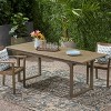 Gulches Outdoor Expandable Acacia Wood Dining Table with Traditional Slats & U-Shaped Legs, Gray, 62.25"-82" - 2 of 4