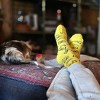 Happy Nerd Face Emoji Socks from the Sock Panda (2 Sizes, Adult Large or Tween) - 2 of 4
