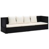 vidaXL Garden Bed Black, Cream White PE Rattan, Powder-Coated Steel - 2 of 4