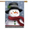 Briarwood Lane Winter House Flag 40x28 For Outdoor Smiling Snowman For Winter House Flag - 2 of 4