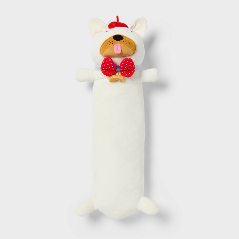 Детские мягкие игрушки Pillowfort Frenchie Kids' Long Weighted Plush Throw Pillow Cream