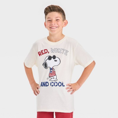 Boys' Snoopy Cool Short Sleeve Graphic T-Shirt - Cream