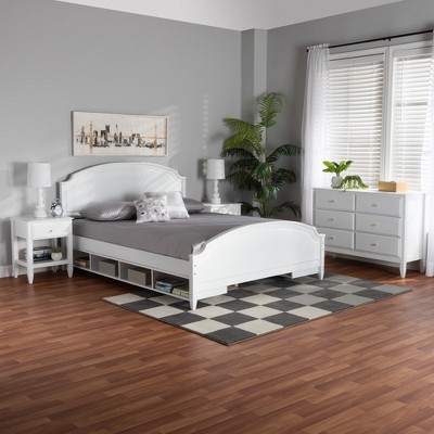 Baxton Studio Rina Ash Walnut Queen Bed Frame 159-9814-HD - The Home Depot