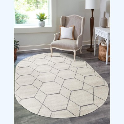 Unique Loom Trellis Frieze Geometric Trellis Indoor Woven Area Rug