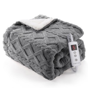Heated Throw Blanket - Thick Soft Washable Electric Blanket with 10 Heat Settings, Washable Fast Heating Blanket Throw,  Sofa and Bed - 1 of 4