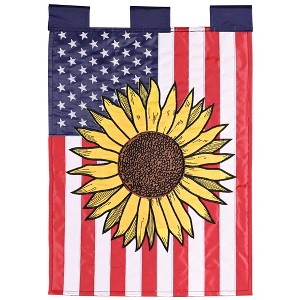 Dicksons Magnolia Garden Outdoor Flag Decoration For Garden, Yard, Or Walkway Standard 13 x 18, Weather Resistant Polyester, Patriotic Sunflower - 1 of 1