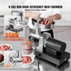 VEVOR Meat Grinder, 9 Lbs/Min Capacity Electric Meat Grinders with Blade, Grinding Plate, Sausage Maker, Stainless Steel Commercial Meat Mincer - 3 of 4