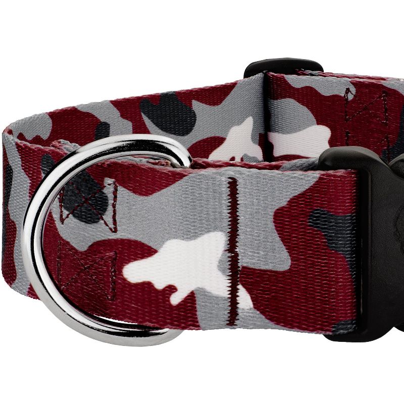 Country Brook Petz 1 1/2 Inch Deluxe Crimson and White Camo Dog Collar, 4 of 5