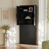 Wooakway Tall Wood Storage Cabinet Pantry Organizer with 4 Adjustable Shelves Doors Decorative Storage Cabinet Natural Wood/Black/Light Walnut/White - 3 of 4