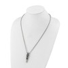 Chisel Stainless Steel Antiqued and Polished Bullet with Crown Pendant on a 24" Cable Chain Necklace - 4 of 4