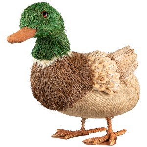 Northlight Woodland Duck Standing Figurine - 11.5" - Tan and Green - 1 of 4