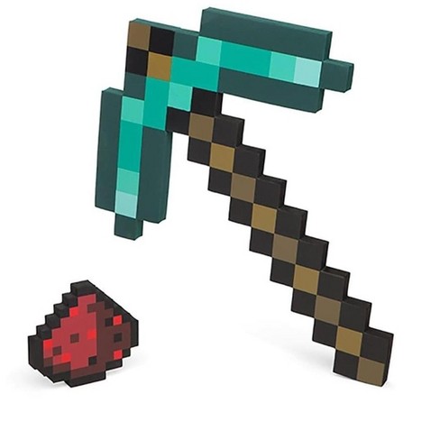 Thinkgeek Inc Minecraft Diamond Pickaxe And Redstone Dust Adventure Kit Target