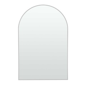 HomeRoots 39" Silver Arch Metal Framed Bathroom Vanity Mirror - 1 of 4