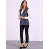 Allegra K Women's Vintage Tweed Open Front Plaid Sleeveless Office Blazer Vest - 3 of 4