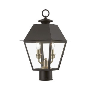 Livex Lighting Wentworth 2 - Light Post Light in  Bronze/Antique Brass - 1 of 1