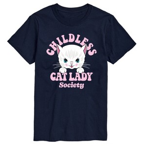 Men's - Instant Message - Childless Cat Lady Society Short Sleeve Graphic T-Shirt - 1 of 4