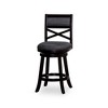 NicBex Dining Chairs Upholstered Chair Counter Height Chairs Black X-Back Swivel Chair Fabric Seat for Kitchen - 3 of 4