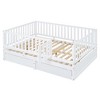 NicBex Twin Size Wooden Daybed, Modern Sofa Bed Frame with 2 Storage Drawers, Fence and Door for Boy and Girl - 4 of 4
