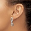 Black Bow Jewelry Polished Infinity Symbol Post Earrings in Sterling Silver, 28mm - 3 of 4