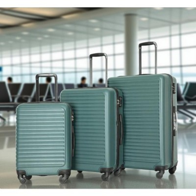 KTMBDW Luggage Sets 3 Piece (20", 24", 28"), ABS Lightweight Suitcase With Wheels and 2 Hooks, Spinner Wheels, TSA Lock