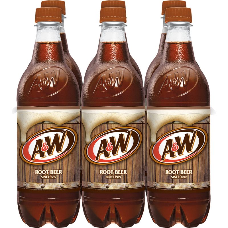 A&#38;W Root Beer Soda Bottles - 6pk/16.9 fl oz, 4 of 12
