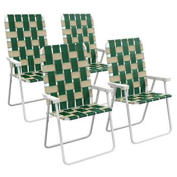 Outsunny Patio Folding Chairs, Classic Outdoor Camping Chairs, Portable Lawn Chairs w/ Armrests