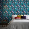 Jardin Teal Floral Birds Paste the Wall Wallpaper - 2 of 4