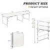 Racxily 3FT Durable Plastic Folding Table w/Handles & Lock - Portable Indoor/Outdoor Picnic Dining Table for Camping, Parties - 3 of 4