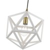 Livex Lighting Ashland 1 - Light Pendant in  Textured White/Antique Brass - 4 of 4