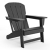 Outdoor Adirondack Chairs, HDPE Plastic Patio Chairs for All Weather, Weather-Resistant Fire Pit Chair with Wide Armrests & Slatted Back - 2 of 4