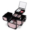 BYOOTIQUE Makeup Train Case Trolley w/ Cube Case Cosmetic Organizer Art Deco - 4 of 4
