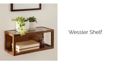 18 X 8 Wessler Decorative Wood Box Shelf Rustic Brown - Kate