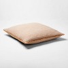 Euro 26''x26'' Textured Chambray Cotton Decorative Throw Pillow Warm Brown  - Casaluna™ : Target