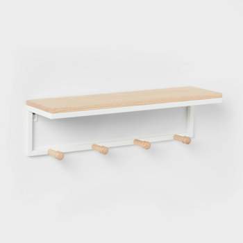 Mixed Material Entryway Organizer Matte White - Brightroom™