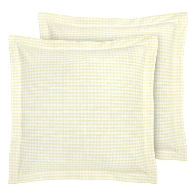 2pc Euro Hedy Cotton Pillow Sham Yellow - Laura Ashley